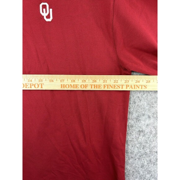 Oklahoma Sooners Polo Shirt Men's Large Red Nike Fit Dry OU Embroidered - Picture 7 of 9